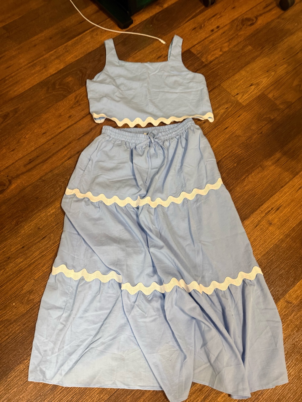 Cottage core matching set crop top and skirt fall finds